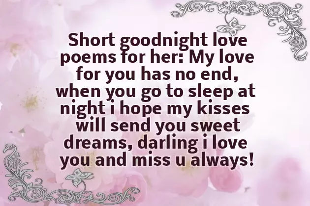 Short Goodnight Poems For Her Short Goodnight Poems For Her