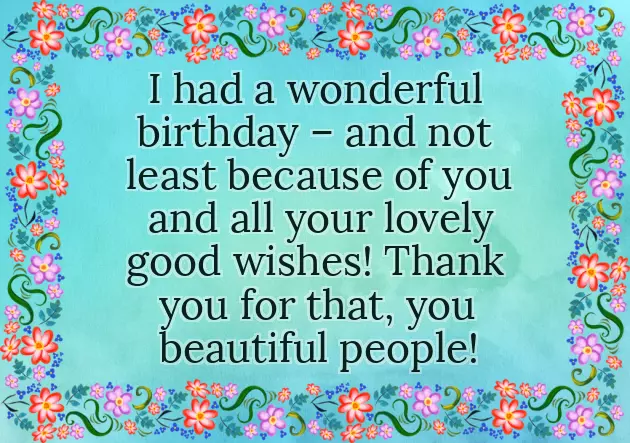 Saying Thank You For Birthday Celebration Saying Thank You For Birthday Celebration