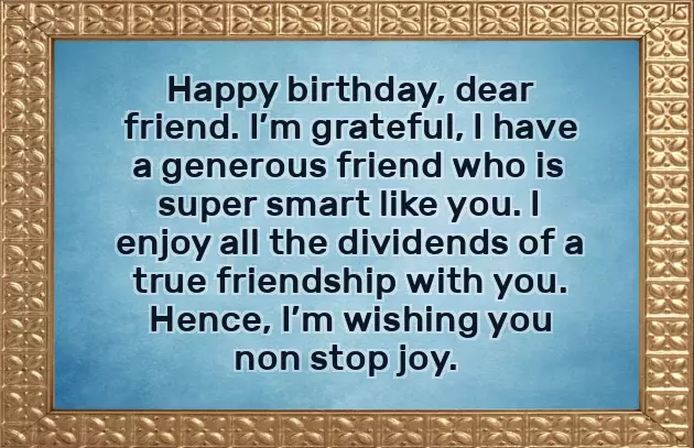 Happy Birthday To A Special Male Friend