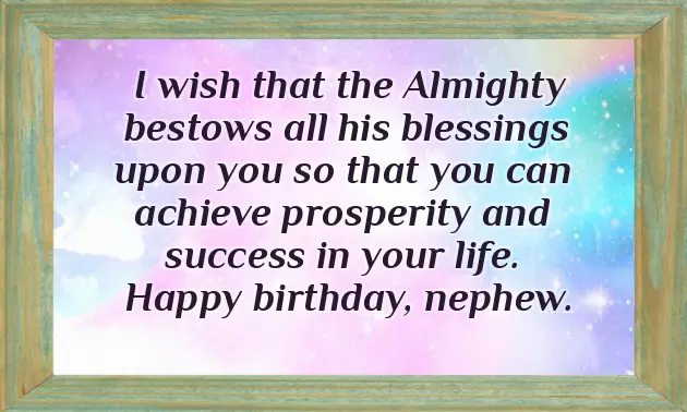 Birthday Wishes To Nephew From Uncle