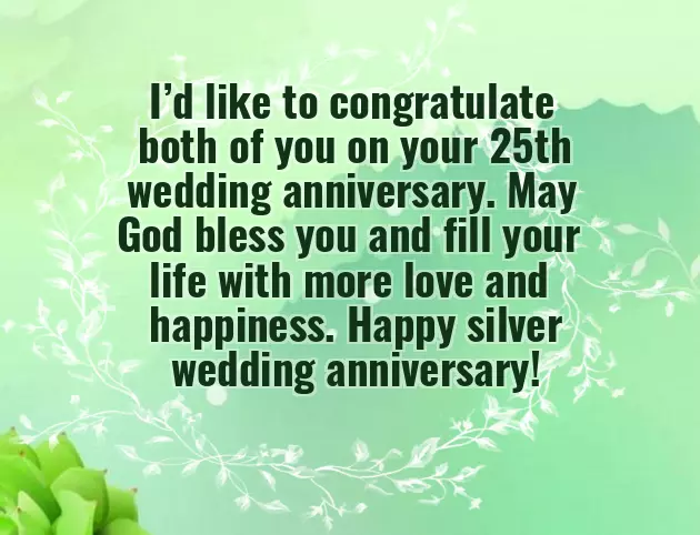 25Th Wedding Anniversary Words