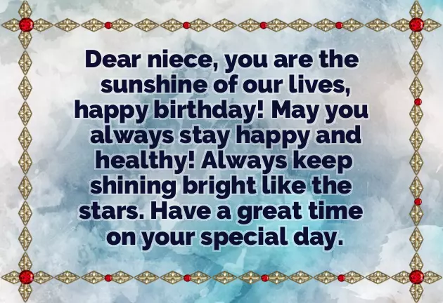 Special Niece Birthday Wishes Special Niece Birthday Wishes