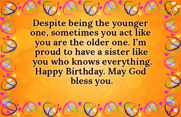 Happy Birthday Wishes For Sister