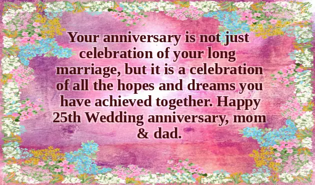 Happy Anniversary 25Th Mom Dad
