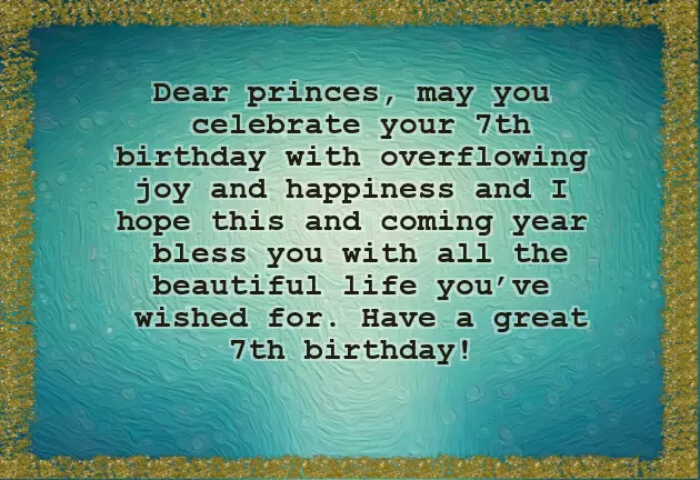 7Th Birthday Wishes For Girl 7Th Birthday Wishes For Girl