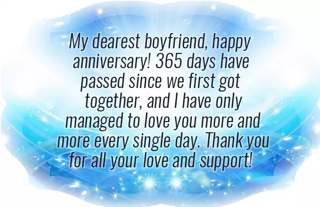 First Anniversary Quotes For Boyfriend