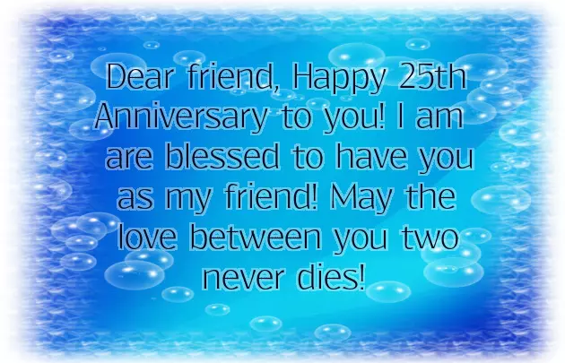 Wishes On 25Th Anniversary Wishes On 25Th Anniversary