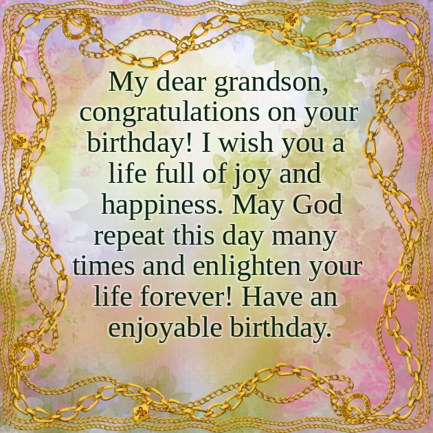 Happy Birthday Quotes Grandson