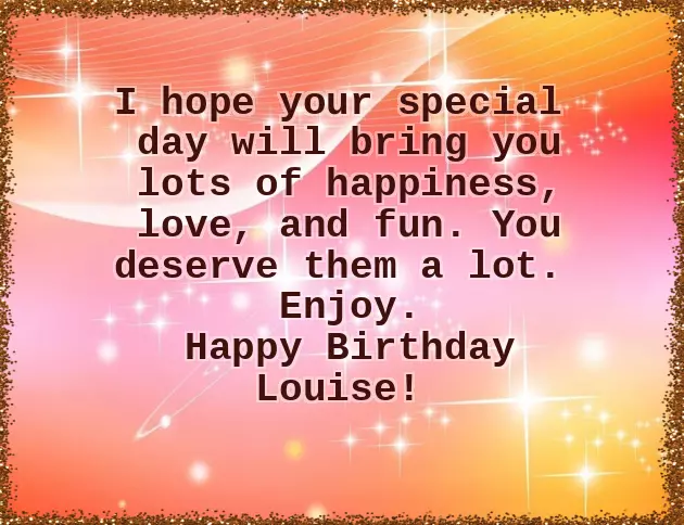 Happy Birthday Louise
