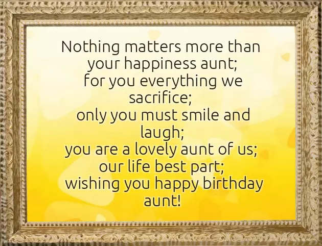 Happy Birthday To A Wonderful Aunt