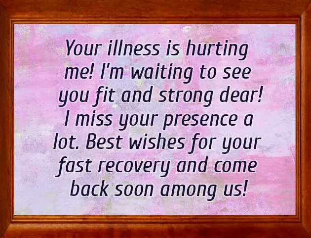 Speedy Recovery Words