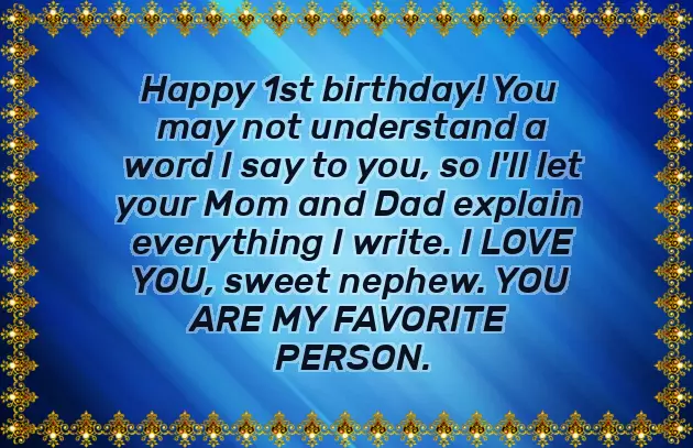 Birthday Wishes For 1 Year Old Kid