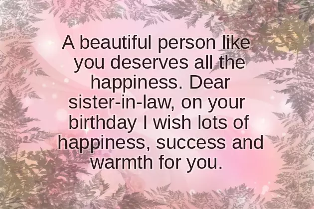 Sister In Law Birthday Sister In Law Birthday