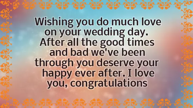 Wedding Congratulations To Best Friend