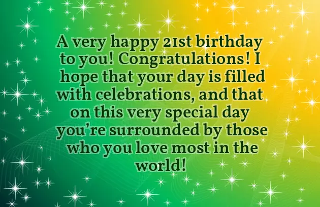 21St Birthday Wishes For My Brother