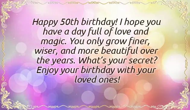 Friends 50Th Birthday Wishes