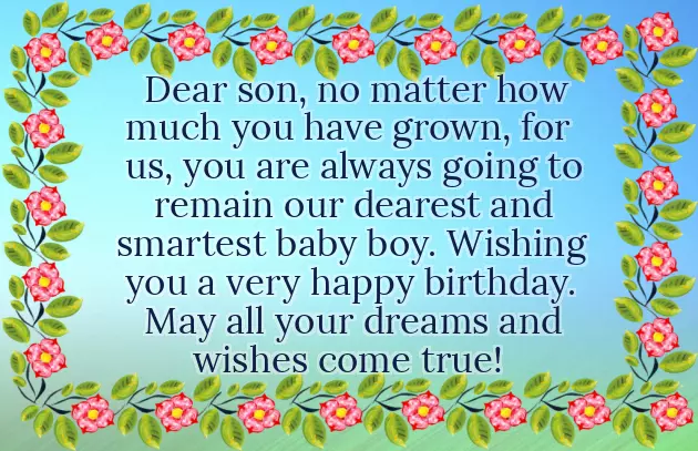 Birthday Wish For My Little Boy