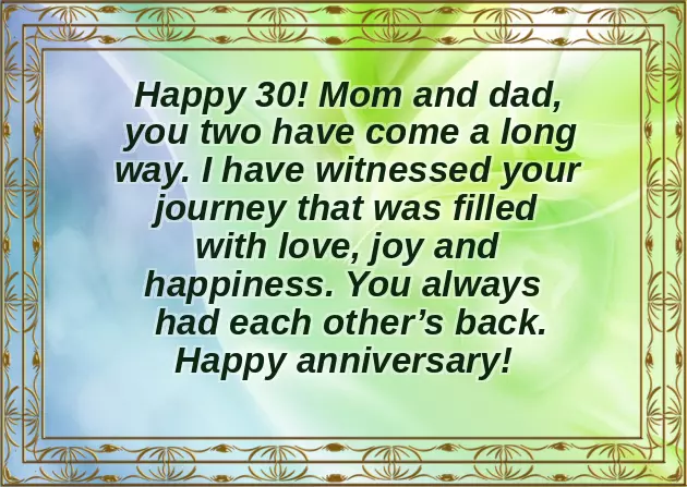 Wishes On Wedding Anniversary For Parents