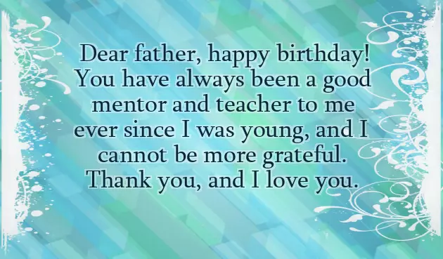 A Birthday Wish For Father A Birthday Wish For Father