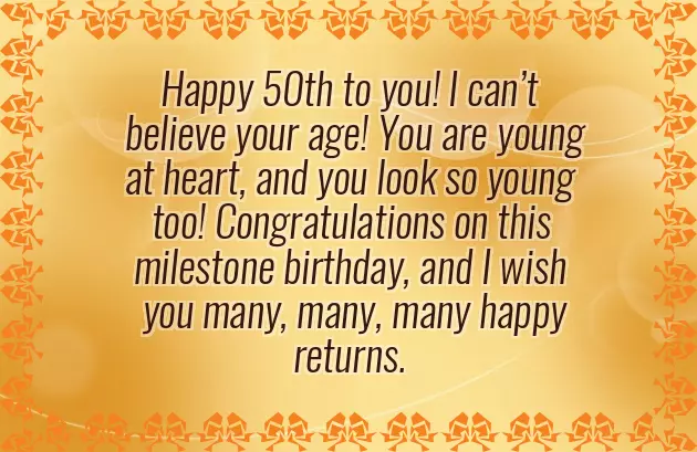 Happy 50Th Birthday Wishes Man