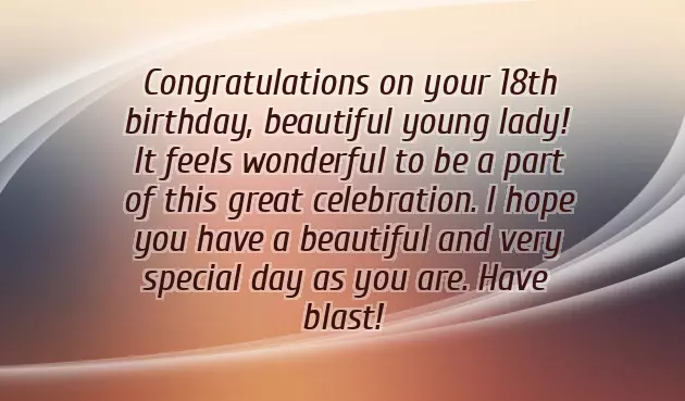 Female 18Th Birthday Wishes Female 18Th Birthday Wishes