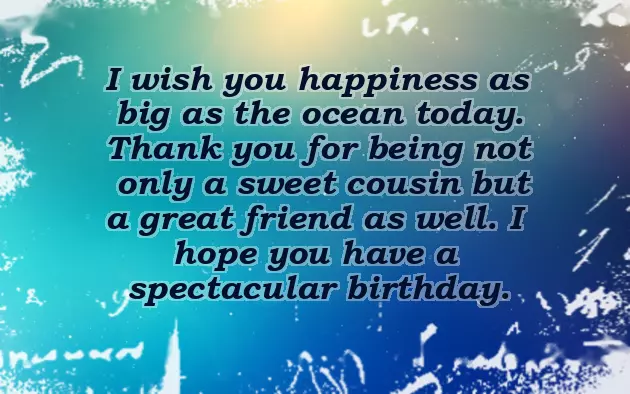 Birthday Greetings To A Cousin Girl