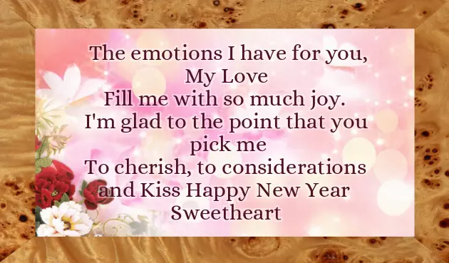 Happy New Year Wishes For Wife