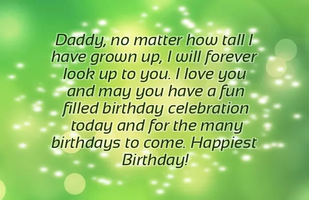 Happy Birthday Dad Words