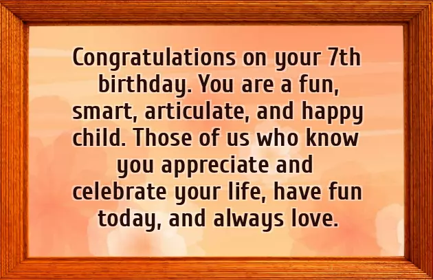 Birthday Wishes For A Seven Year Girl Birthday Wishes For A Seven Year Girl