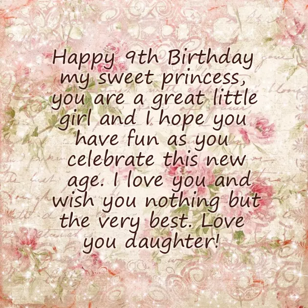Happy 9Th Birthday Princess Happy 9Th Birthday Princess