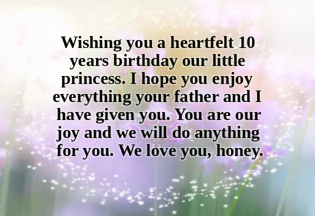 Birthday Wishes For 10 Years Old Girl Birthday Wishes For 10 Years Old Girl