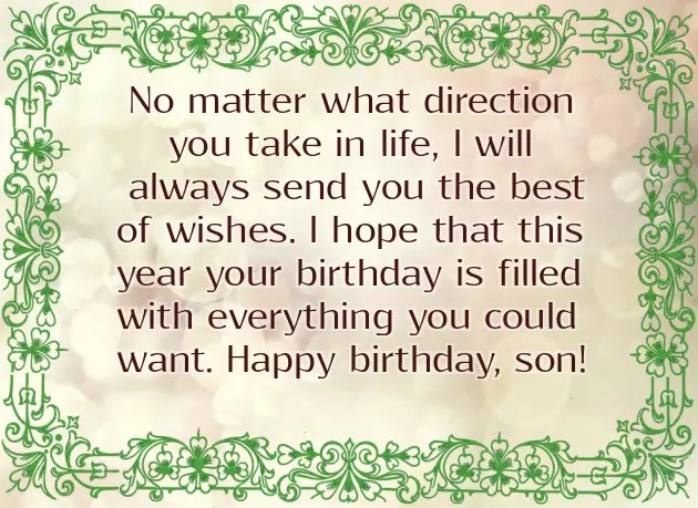 Congratulations On Birthday Of Son
