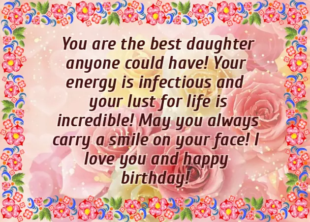 Happy Birthday To My Best Daughter