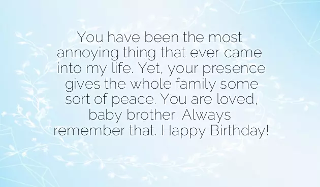 Little Bro Birthday Wishes