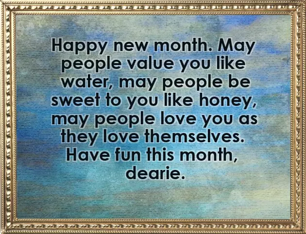 Lovely New Month Message Lovely New Month Message