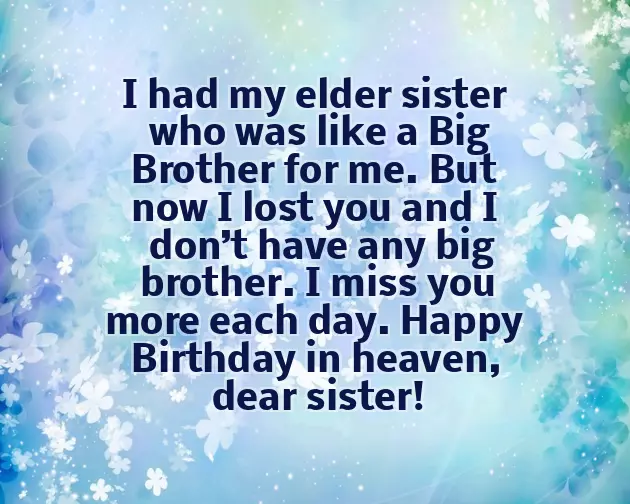 Birthday Wishes To Sister In Heaven Birthday Wishes To Sister In Heaven