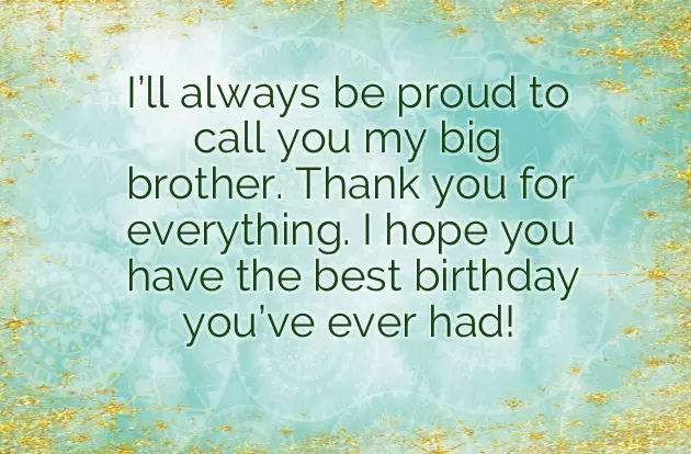 The Best Brother Birthday Wishes