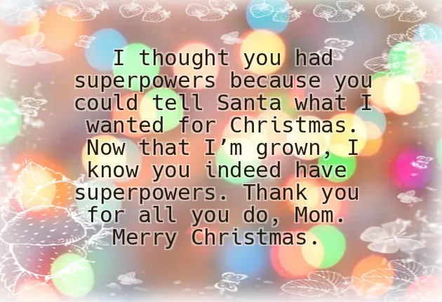Merry Christmas Message To Mom