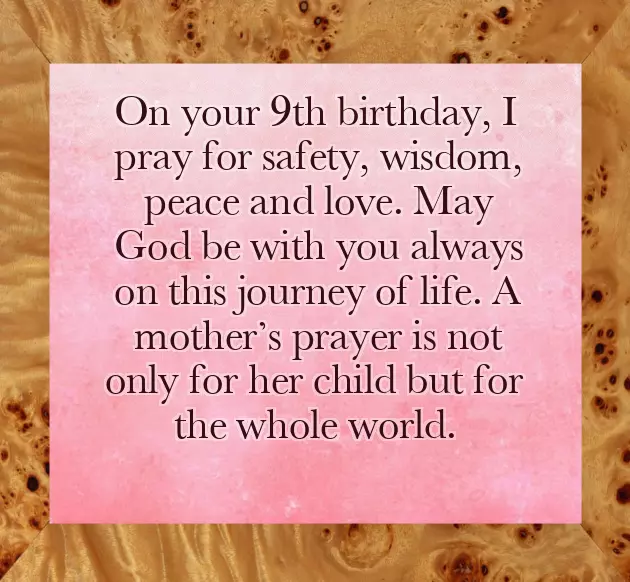 9 Year Old Boy Birthday Wishes