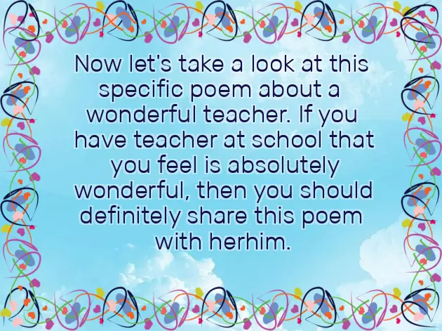 Poem For Teachers Day Celebration