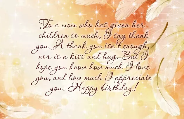 Sweet Birthday Wishes For Mum