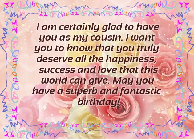 Happy Birthday To Female Cousin