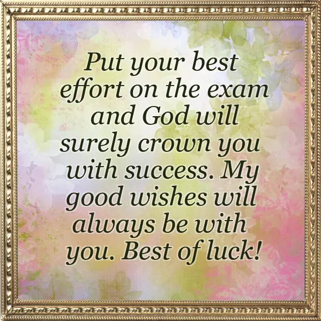 Best Wishes For Good Result In Exam