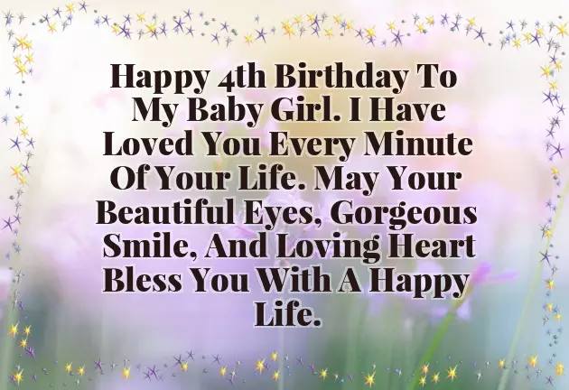 Happy 4Th Birthday Wishes For Girl Happy 4Th Birthday Wishes For Girl