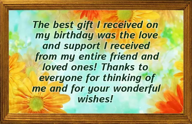 Thank You Note To Friends For Birthday Wishes