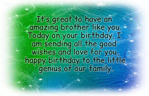 Birthday Wishes For Junior Brother