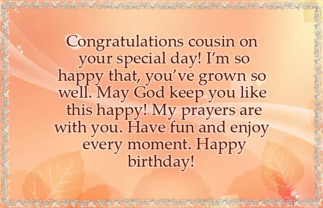 Birthday Wishes Cousin Girl