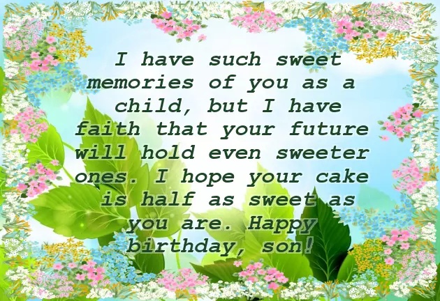 Birthday Wish To Son From Mom