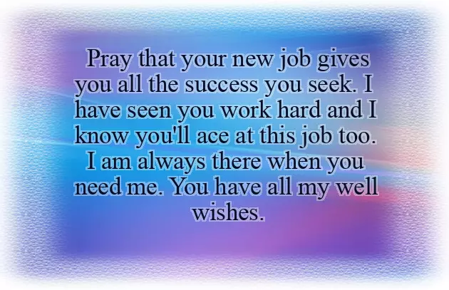 Wishing Luck For New Job