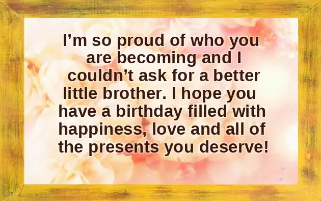 Happy Birthday My Baby Brother